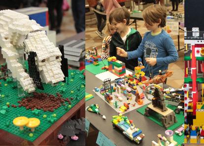 Three different LEGO projects at the contest.
