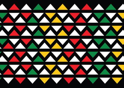 Black, red, green, and yellow triangles repeated. 
