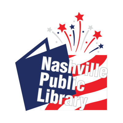 Nashville Public Library logo in red, white, and blue.