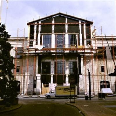 Main Library under construction.