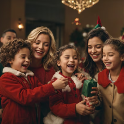 Family at Christmas Time