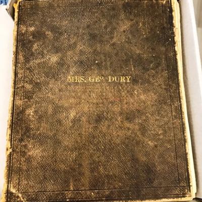 Cover of Katharina Dury's diary
