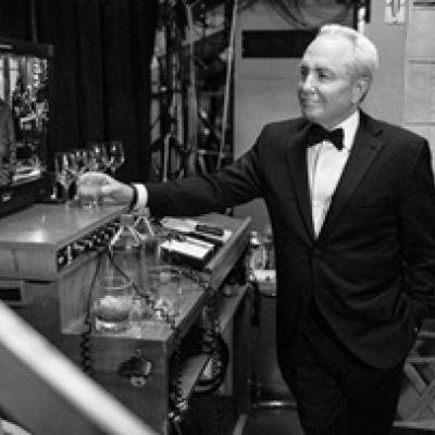Lorne Michaels on the set of Saturday Night Live.