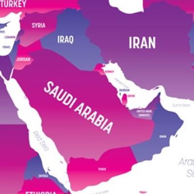 Map of the middle east.