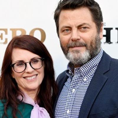 Nick Offerman and Megan Mullally