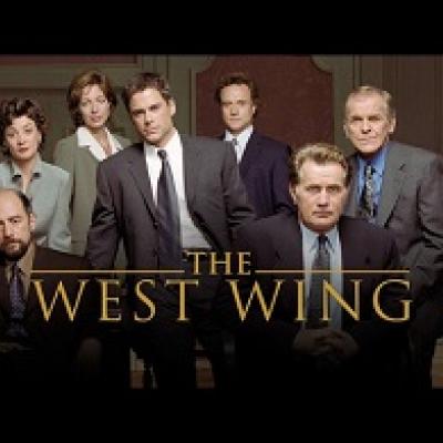 Group shot of actors on the West Wing