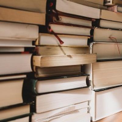 Stack of books.