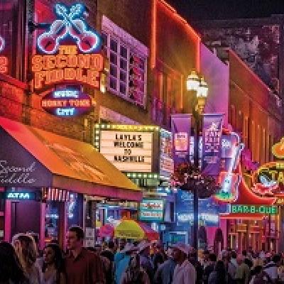 Broadway's neon signs in Nashville 