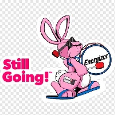 Energizer bunny with "still going" text.