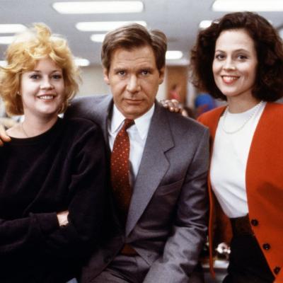 Melanie Griffith, Harrison Ford, and Sigourney Weaver