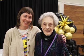 Volunteers at Christmas party.