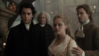 Johnny Depp stars as Ichabod Crane and Christina Ricci as Katrina Van Tassel in Sleepy Hollow
