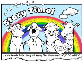 Illustration of puppets from Story Time 